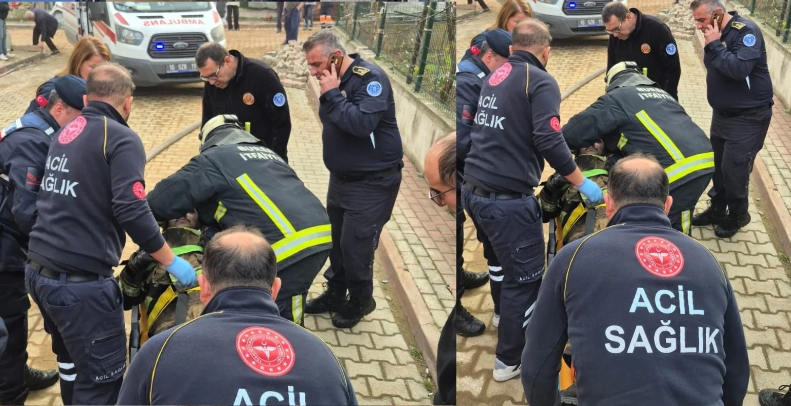 İnegöl'deki yangında korku dolu anlar!