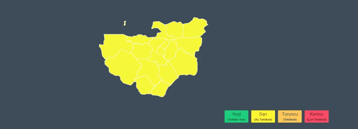 Bursa için kuvvetli rüzgâr ve fırtına uyarısı