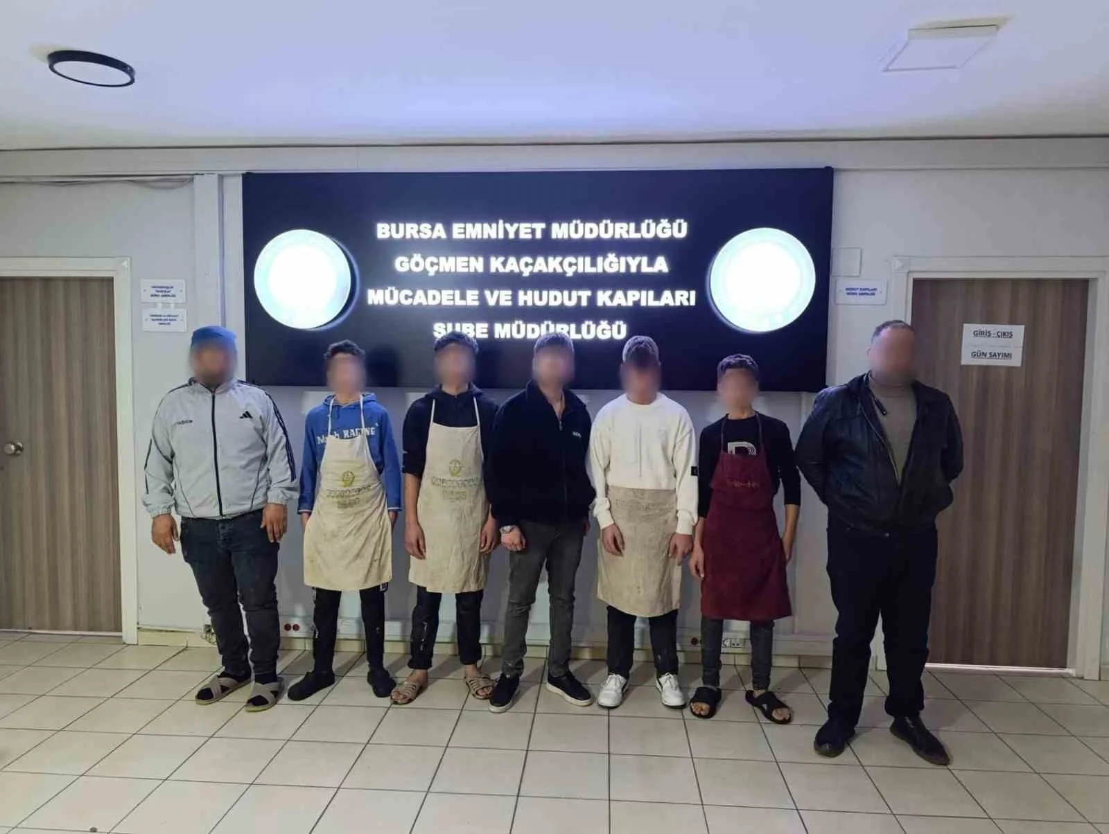 Bursa’da kaçak işçi operasyonu: 5’i çocuk 5 yabancı uyruklu şahıs yakalandı