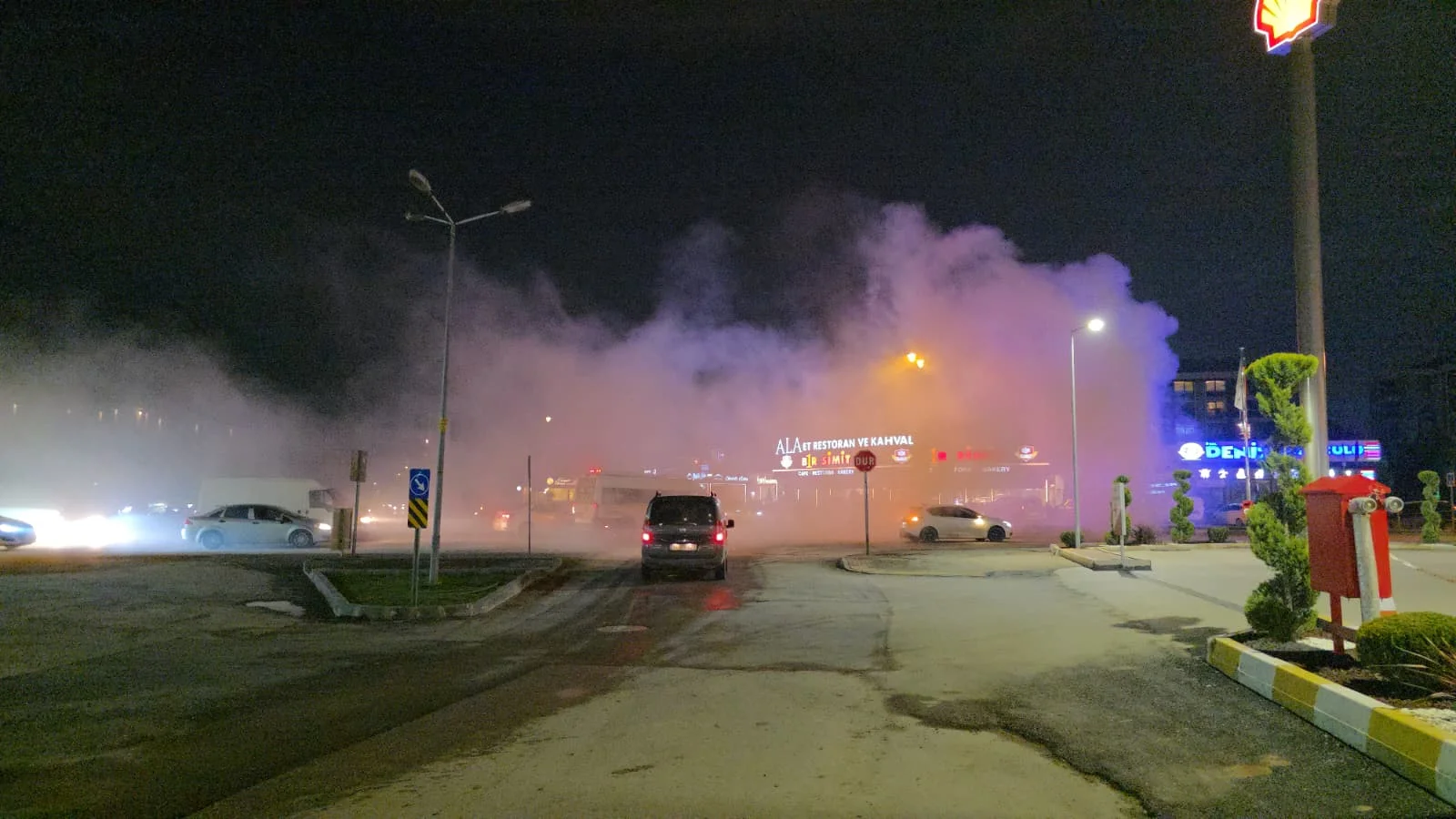 İnegöl çevre yolunda panik dolu anlar!