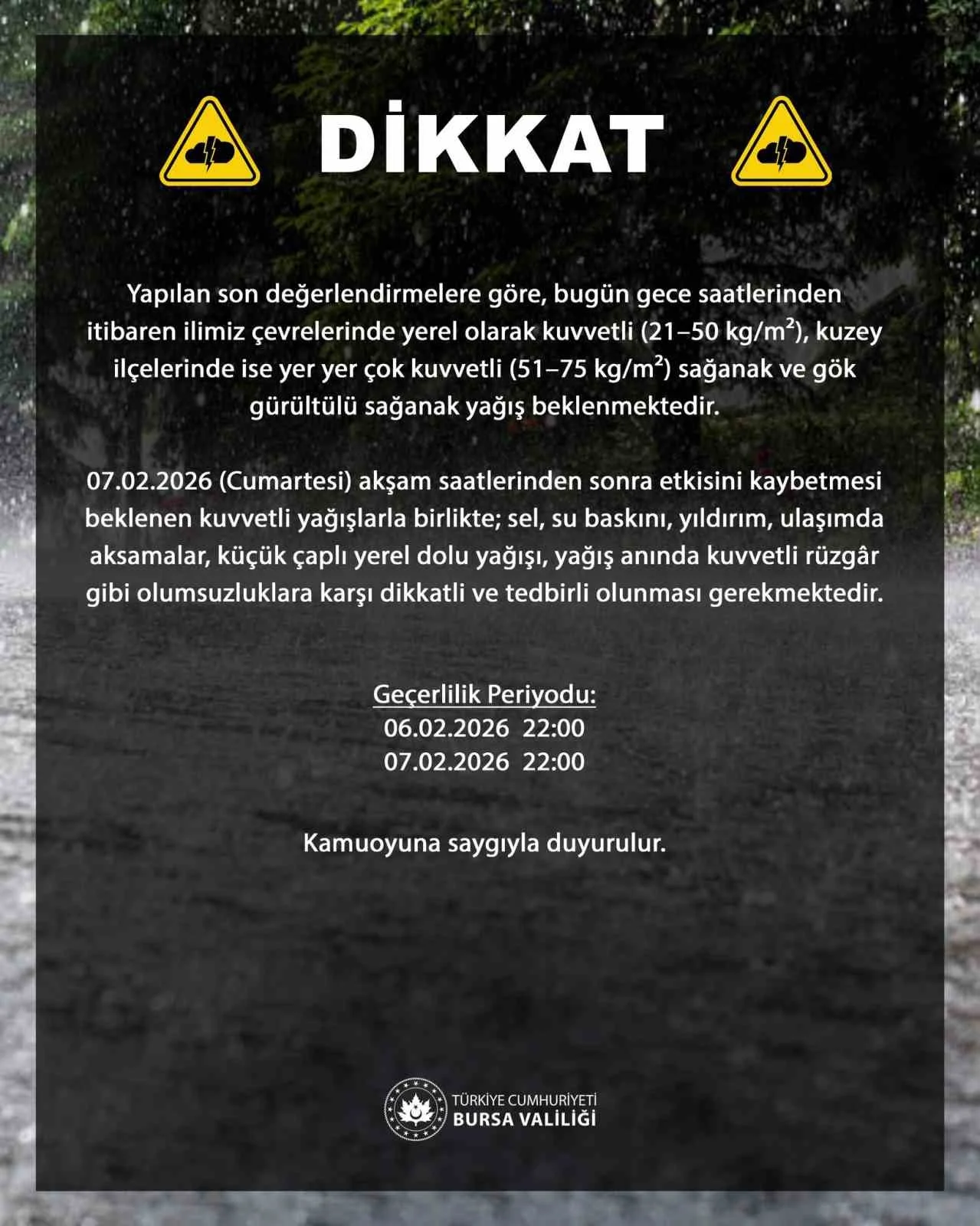 İnegöllüler dikkat! Uyarılar üst üste geldi