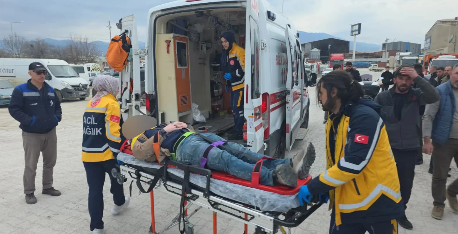 İnegöl'de feci kaza! 1 yaralı