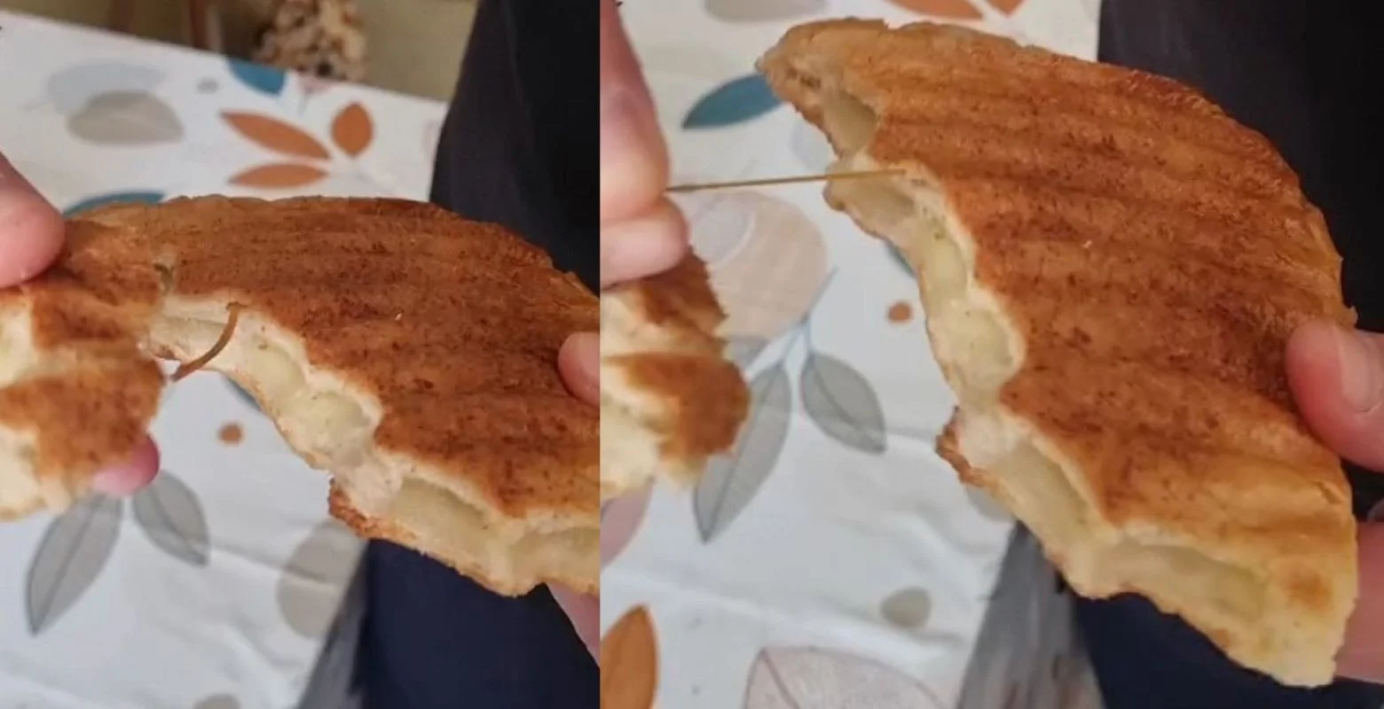 Uzadıkça uzadı! Ekmekten çıkan şeye bakın