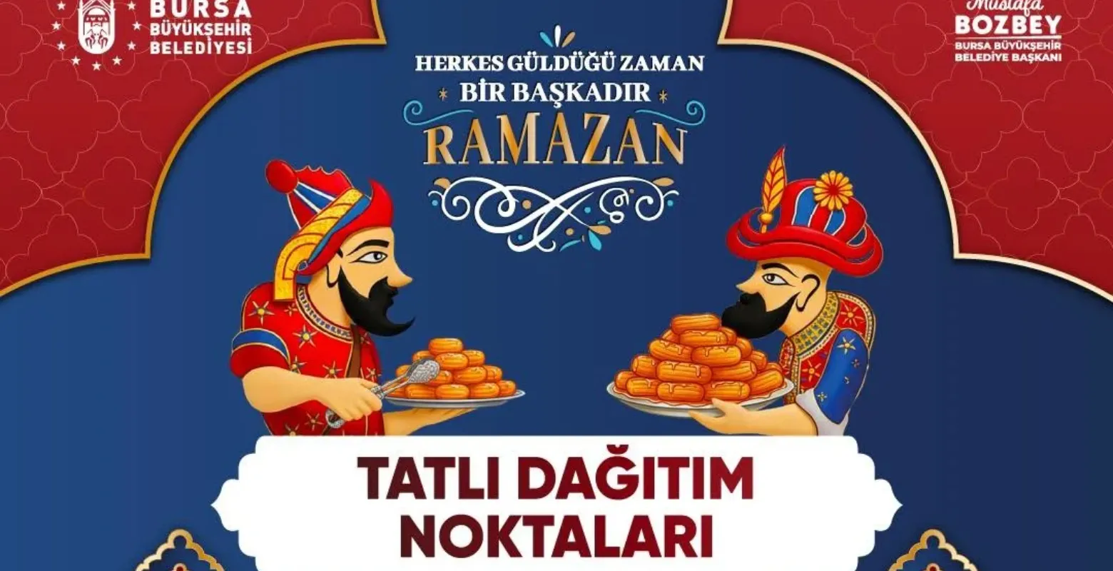 Teravih sonrası tatlı keyfi! İnegöl’de Büyükşehir ikramı