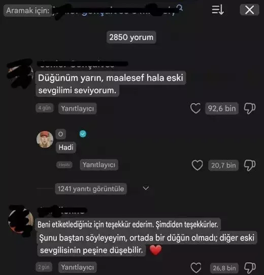 Yorumu görünce saatler kala düğünü iptal etti!
