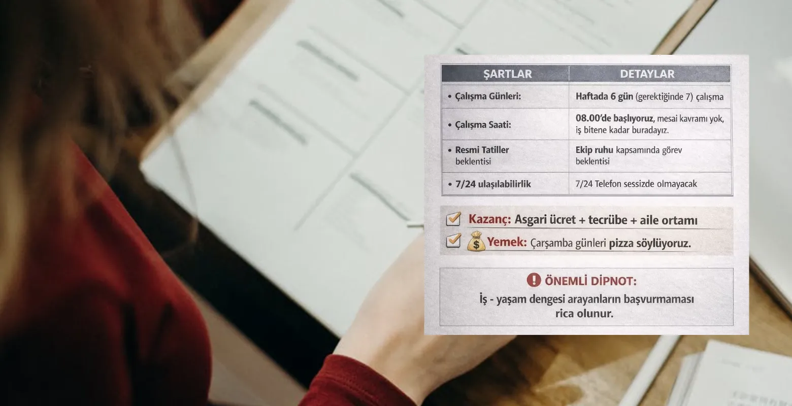 Sosyal medyada gündem olan iş ilanındaki ağır şartlar