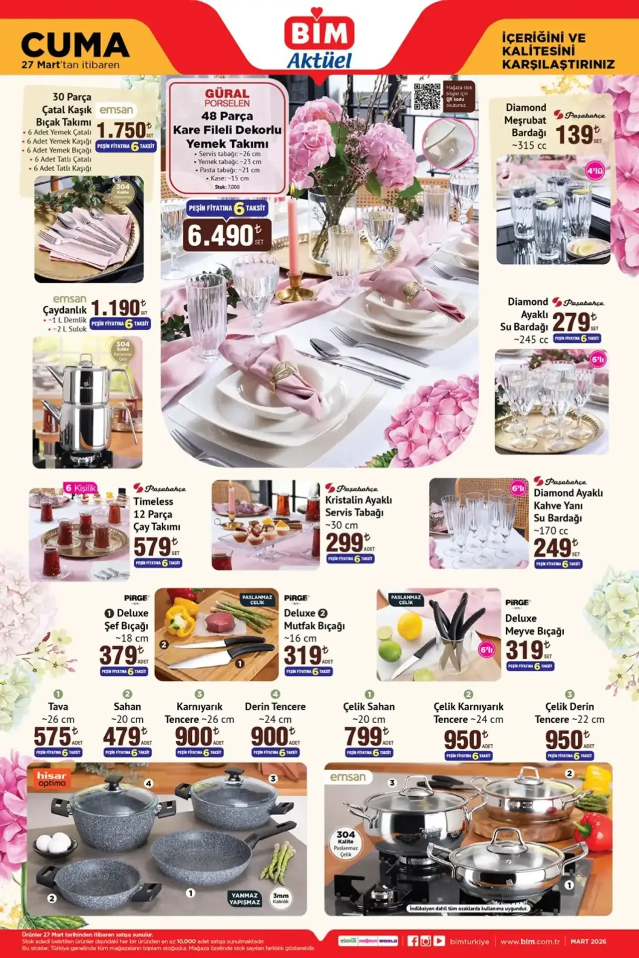 BİM 27 Mart 2026 afişinde hangi ürünler öne çıktı?