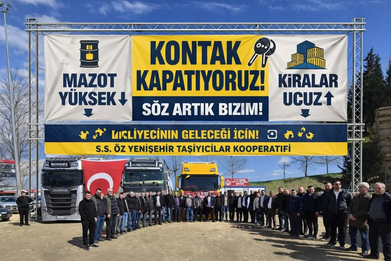 Yenişehir’de taşıyıcı esnafı mazot zammı için kontak kapatıyor