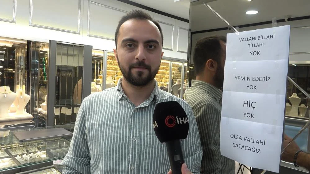 Kuyumcuda ilginç yazı! "Vallahi billahi yok"