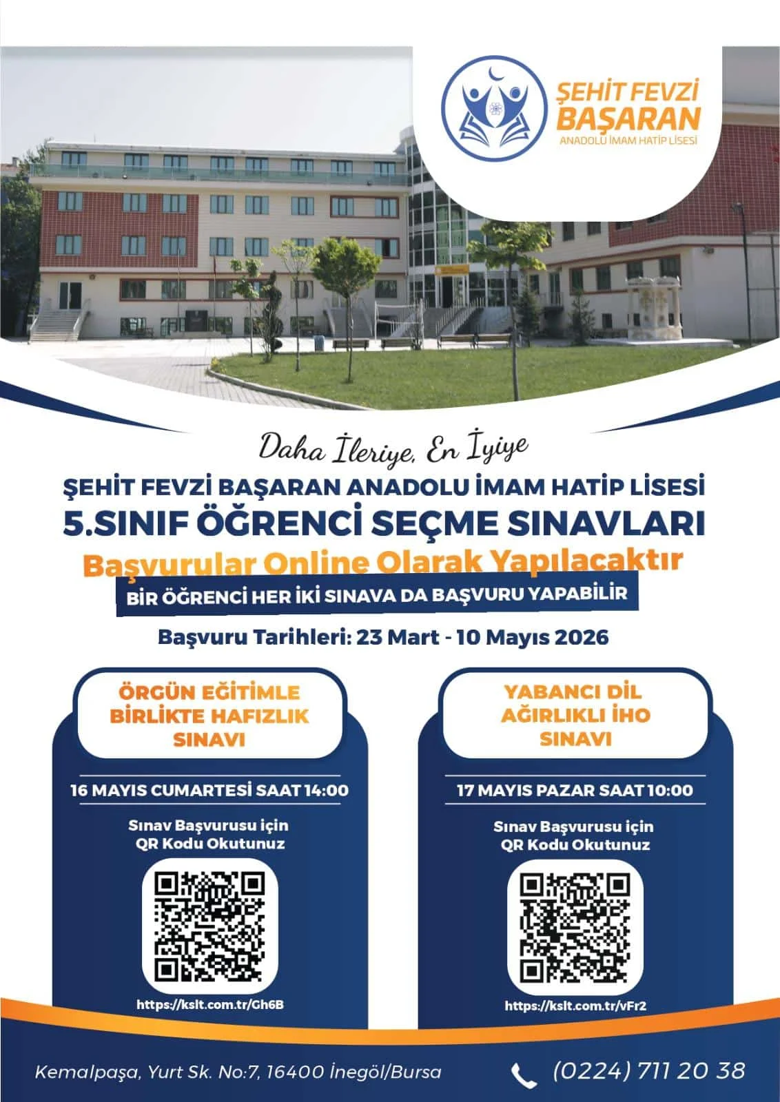 Şehit Fevzi Başaran AİHL Sınav Başvuruları Başladı Şehit Fevzi Başaran AİHL Sınav Başvuruları Başladı