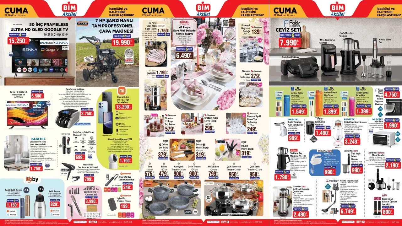 BİM 27 Mart 2026 aktüel kataloğu