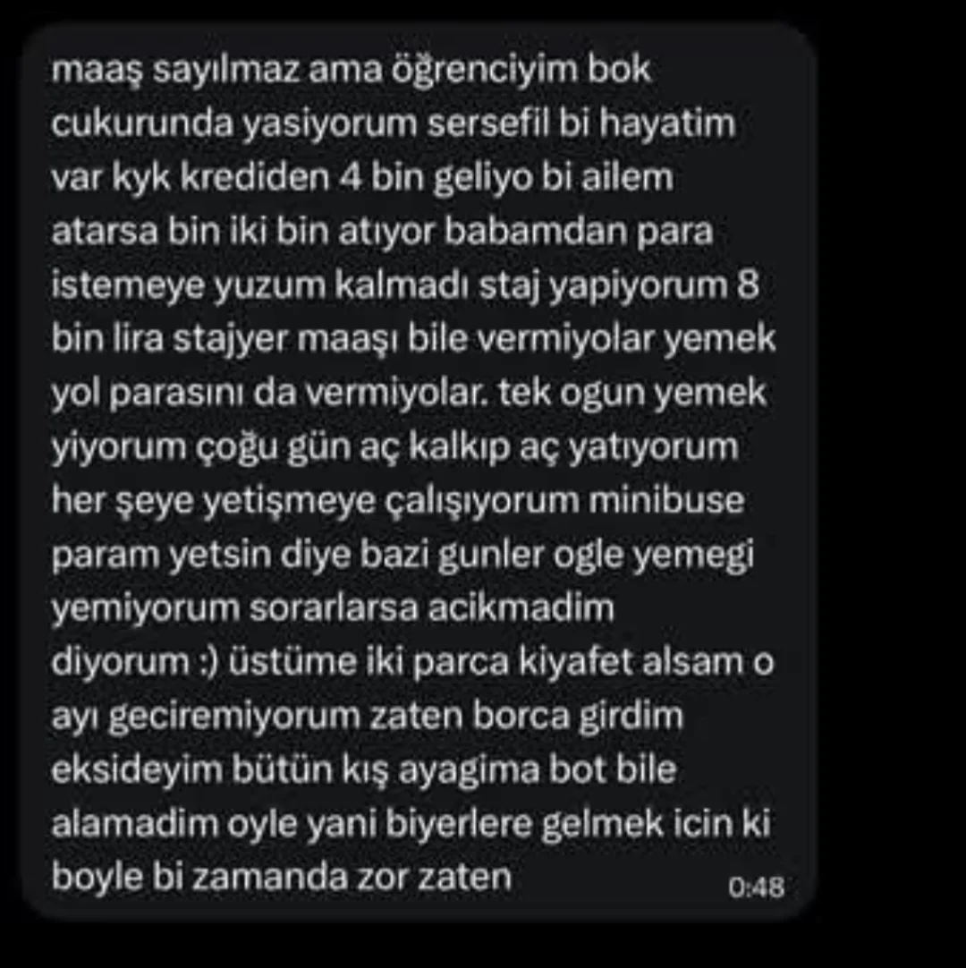 “Tek öğünle geçiniyorum” paylaşımı gündem oldu