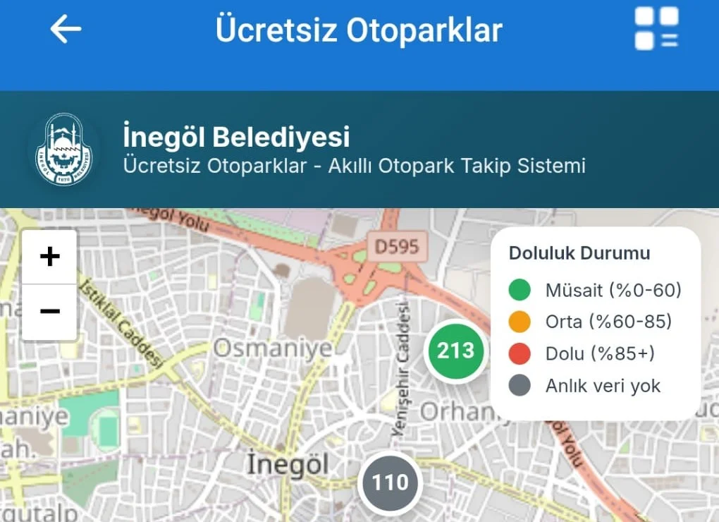 İnegöl’de otopark sorunu tarih oluyor! Yeni sistem geldi