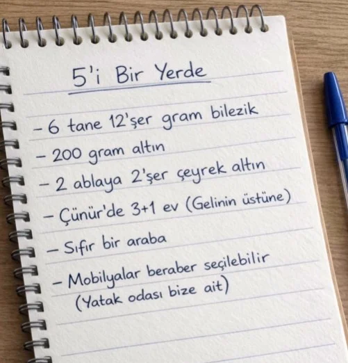 Kız isteme listesi yok artık dedirtti!