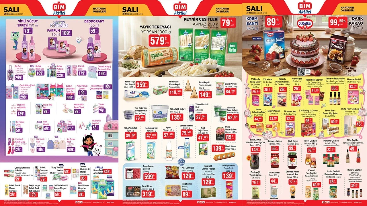 BİM 21 Nisan 2026 aktüel ürünler kataloğu ve fiyat listesi