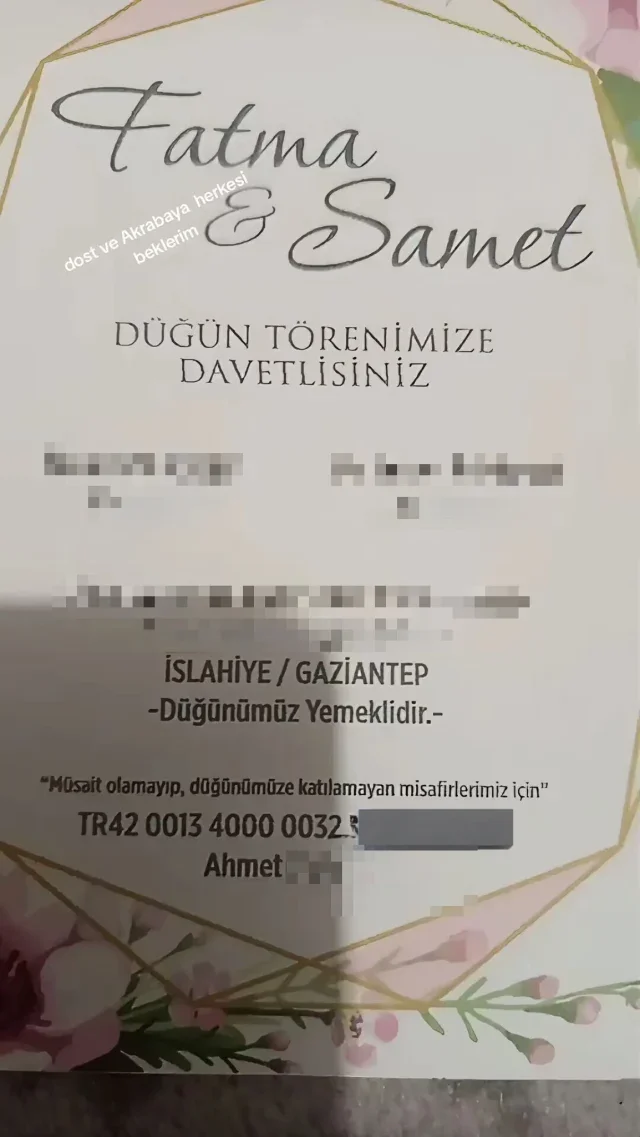 Düğün davetiyesine eklenen detay tartışma yarattı