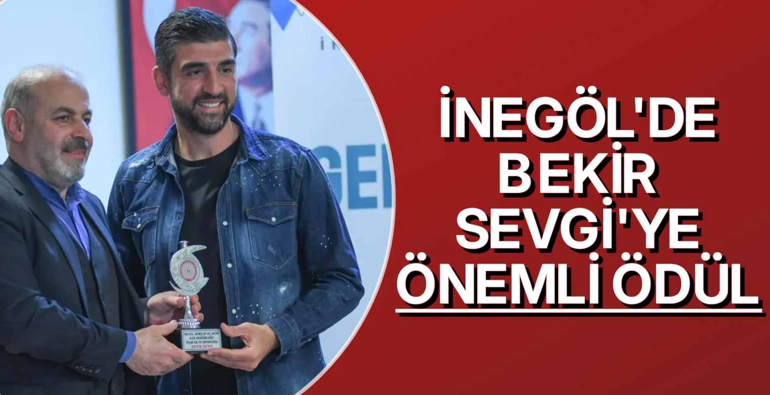 İnegölspor kalecisi Bekir Sevgi yılın sporcusu seçildi