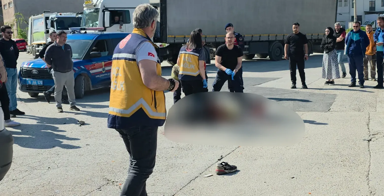 İnegöl'de freni patlayan vinçte acı son