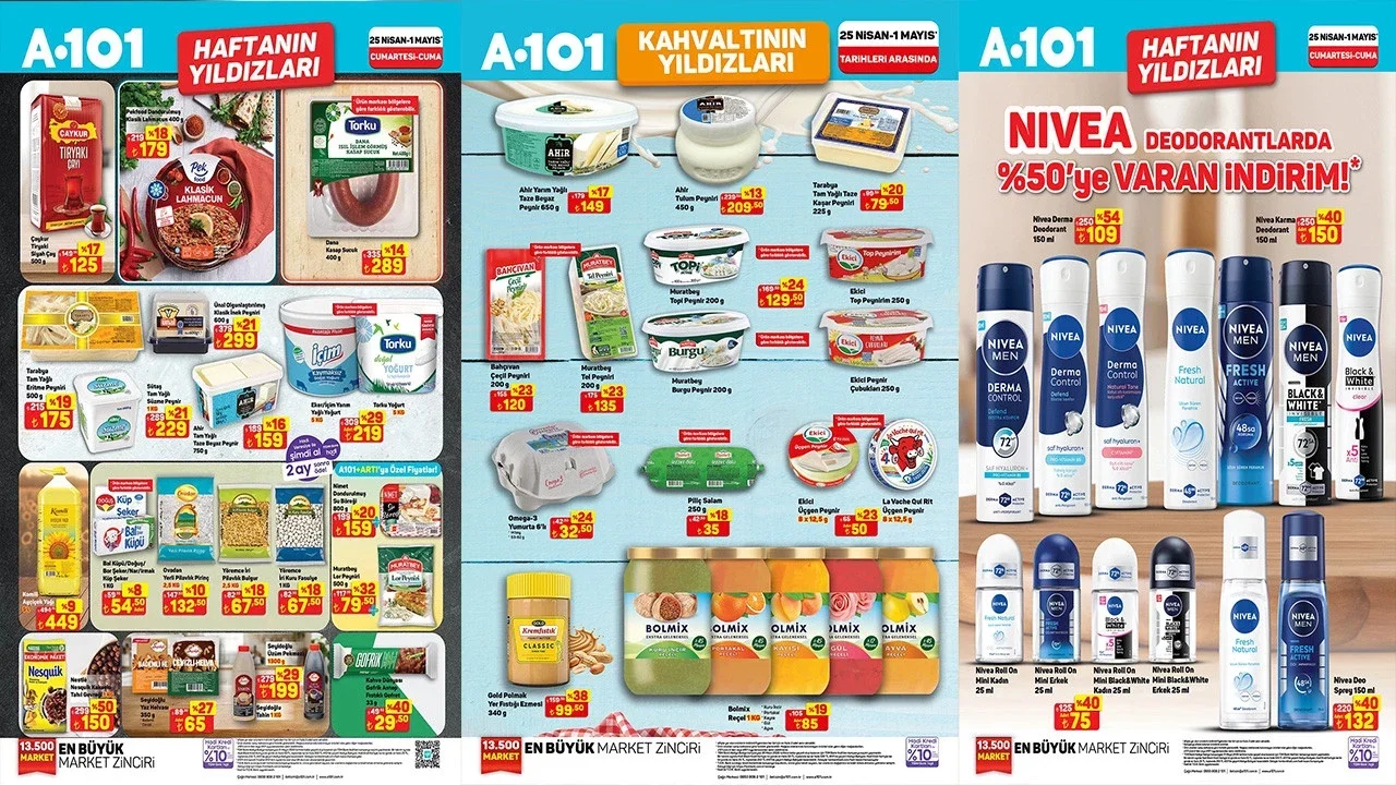 A101 25 Nisan haftanın yıldızları kataloğu ve indirimli ürünler