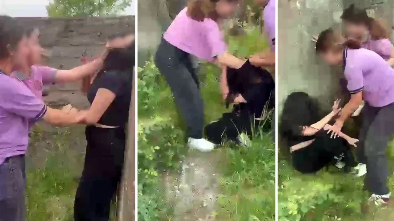 Küçük kızı dakikalarca dövdüler!