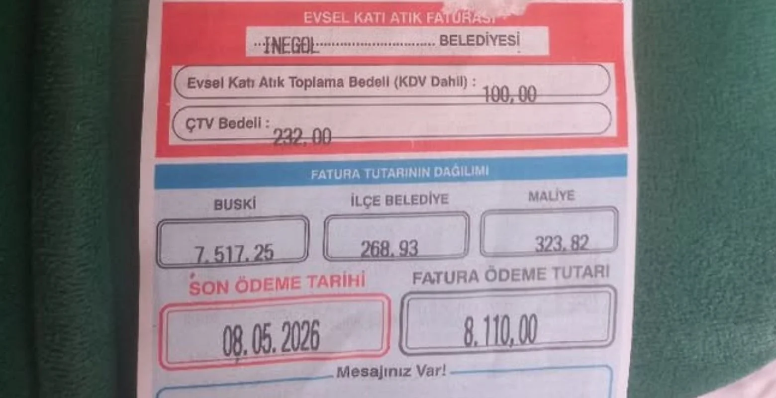 İnegöl'de su faturasını gören vatandaş şok oldu!