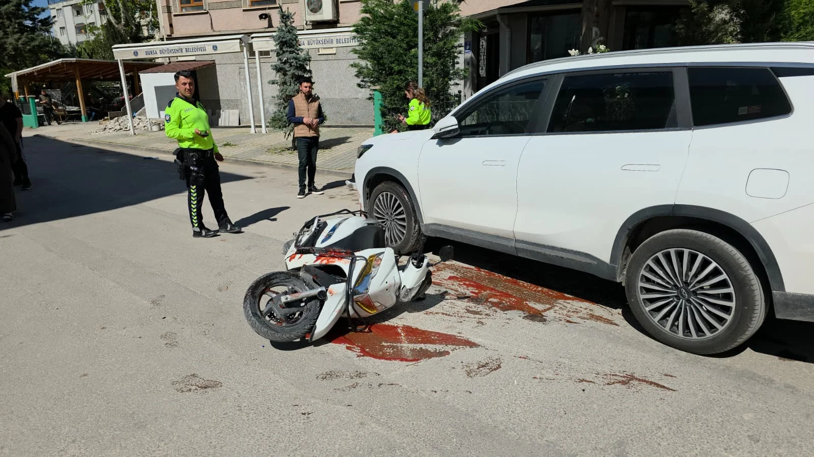 İnegöl'de feci kaza! 1 yaralı