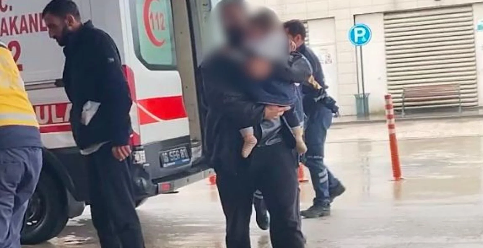 İnegöl'de 1 yaşındaki çocuk hastanelik oldu