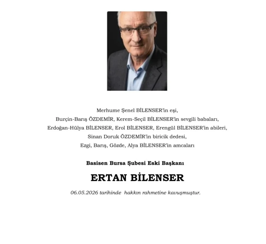 Erdoğan Bilenser’in acı günü