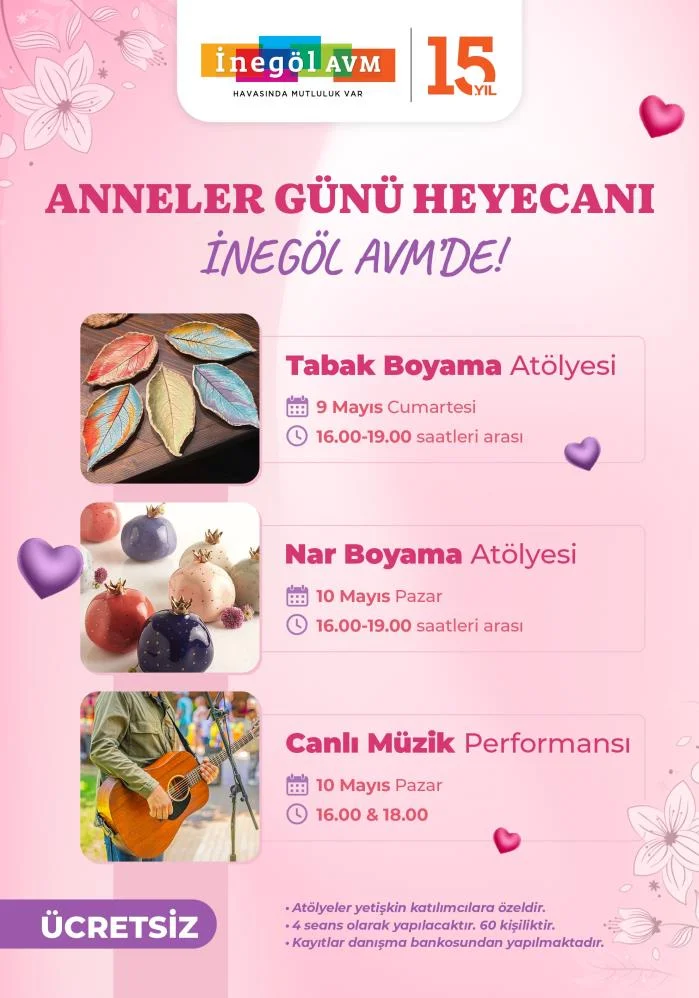 İnegöl AVM’de Anneler Günü ve 19 Mayıs Etkinlikleri Başlıyor İnegöl AVM’de Anneler Günü ve 19 Mayıs Etkinlikleri Başlıyor