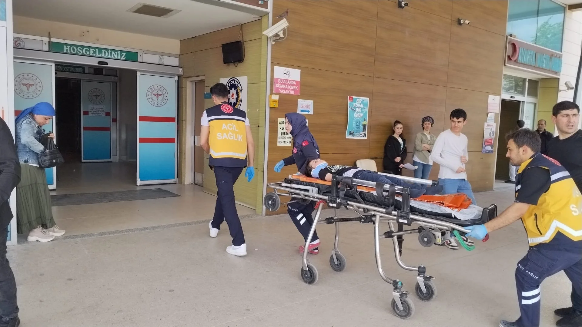 İnegöl’de motosikletin çarptığı çocuk hastanelik oldu