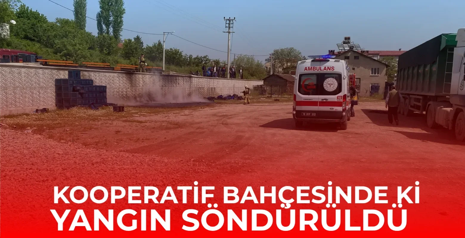 Kooperatif bahçesindeki yangın söndürüldü