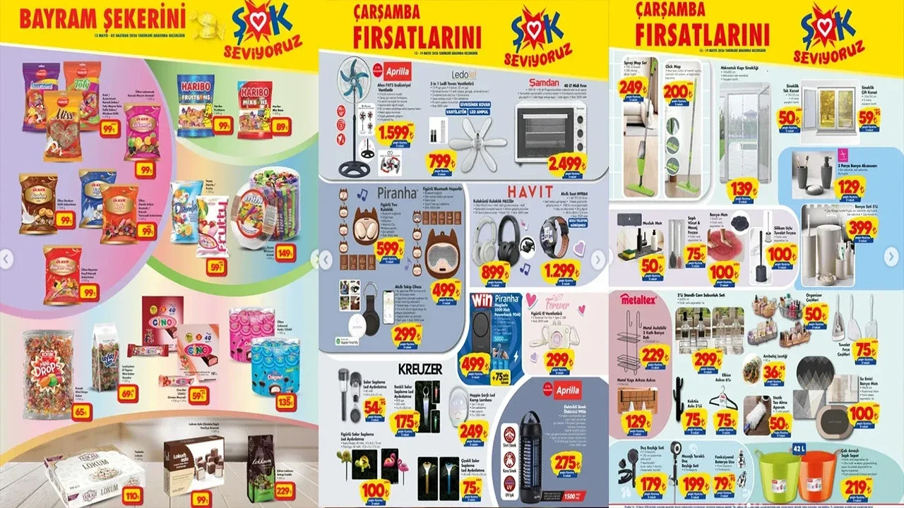 ŞOK 13 Mayıs 2026 aktüel ürünler kataloğu yayımlandı