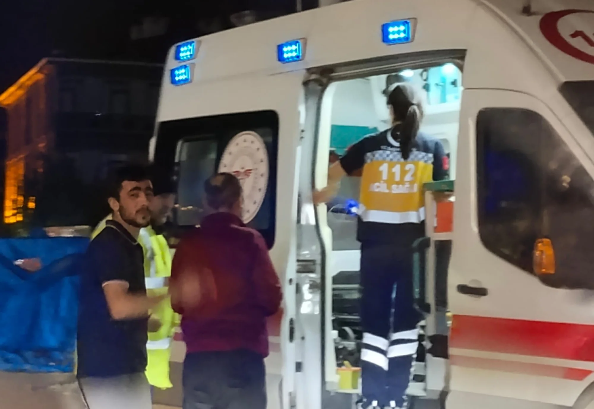 İnegöl'de AVM inşaatında işçi hastanelik oldu