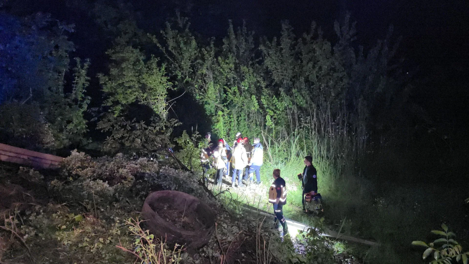 Şarampole uçan araçta can pazarı 4 yaralı