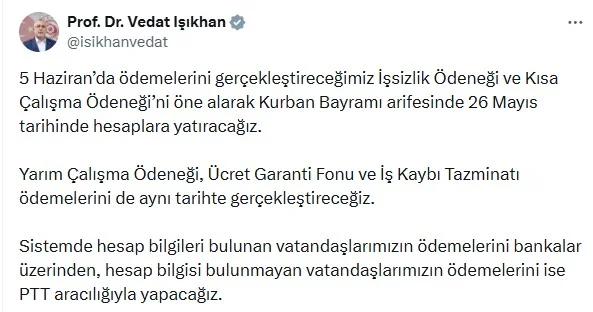 Bayram öncesi çifte müjde: Ödemeler 26 Mayıs’ta hesaplarda Bayram öncesi çifte müjde: Ödemeler 26 Mayıs’ta hesaplarda