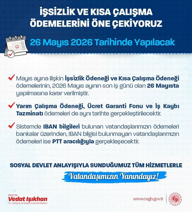 Bayram öncesi çifte müjde: Ödemeler 26 Mayıs’ta hesaplarda Bayram öncesi çifte müjde: Ödemeler 26 Mayıs’ta hesaplarda