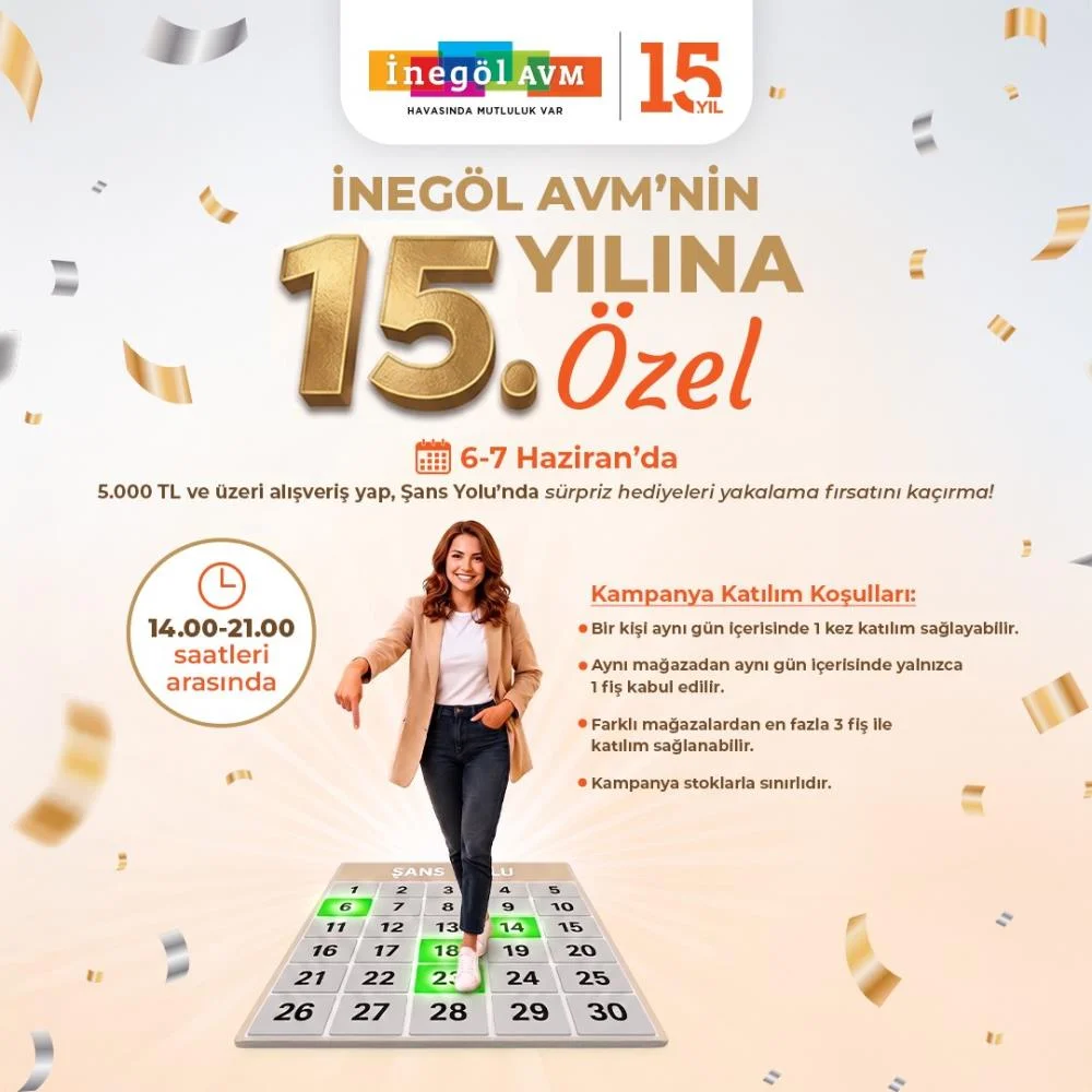 İnegöl AVM'de festival gibi kutlama başlıyor! Konserler, sürpriz hediyeler...