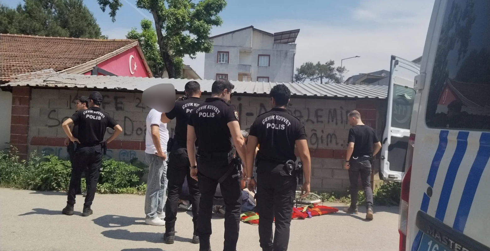 İnegöl'de devrilen bisikletin sürücüsü kurtarılamadı