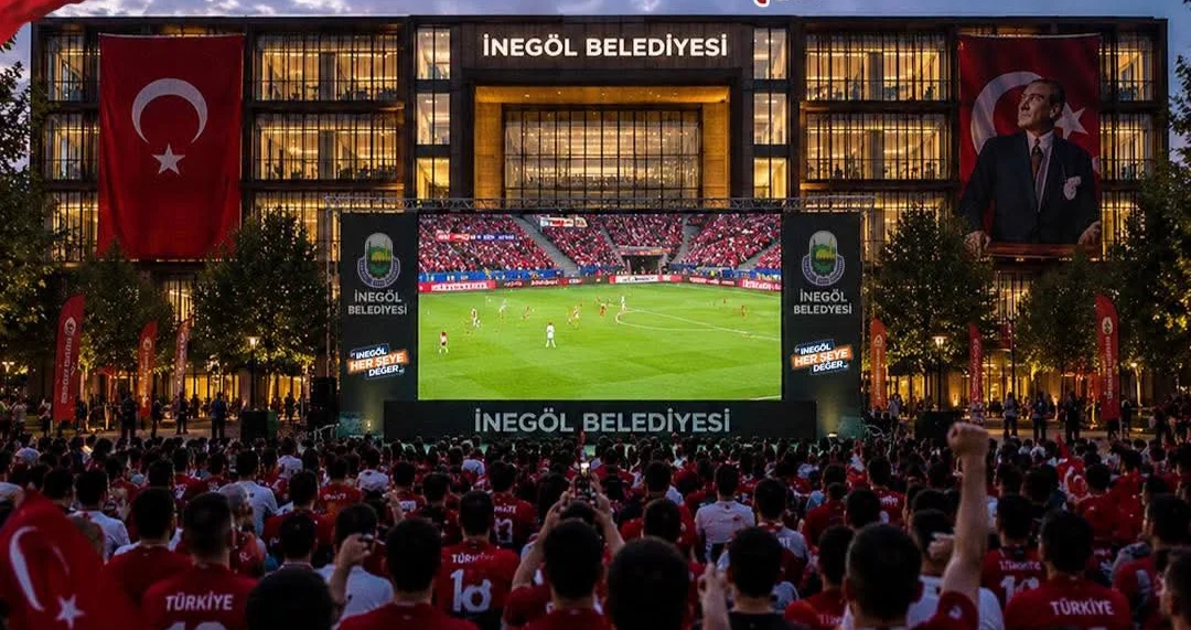 İnegöl’de Milli Heyecan Dev Ekranda!