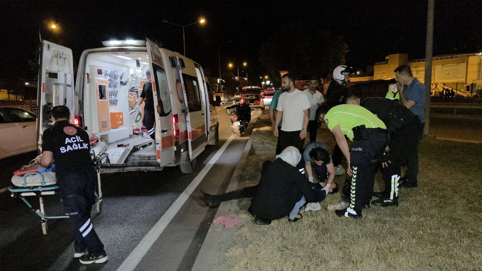 Bursa'da devrilen motosikletin sürücüsü ağır yaralandı