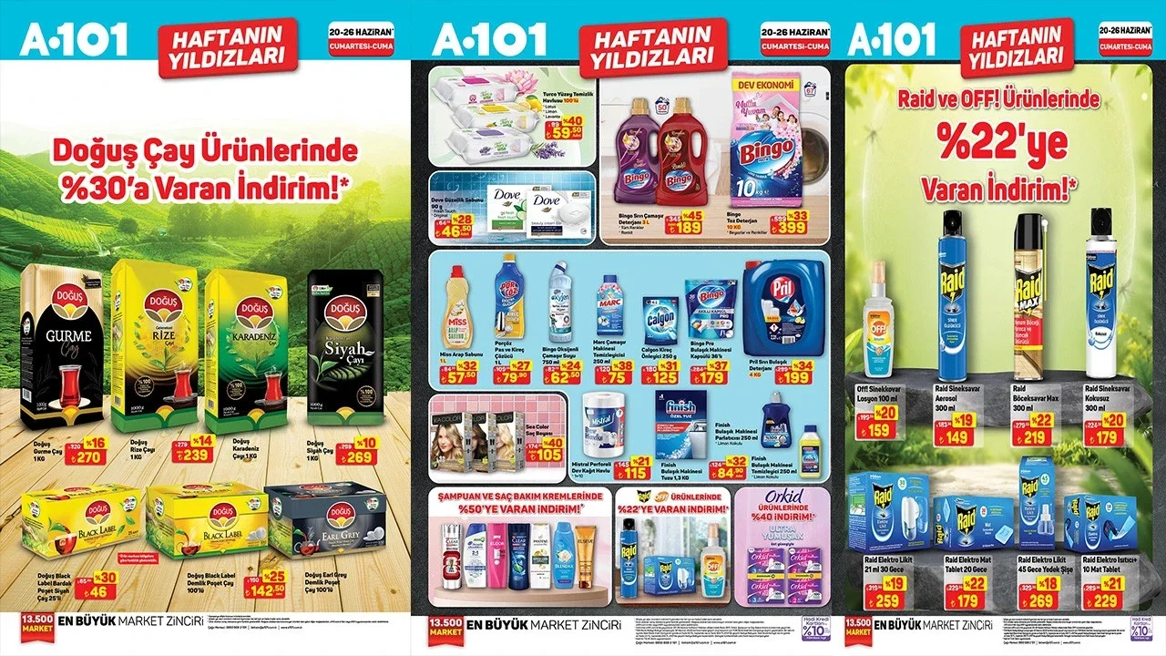 A101 20-26 Haziran 2026 haftanın yıldızları ve öne çıkan indirimler