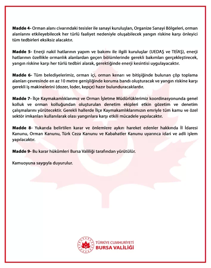 Bursa Valiliği Duyurdu! İnegöl'de piknik yapılabilecek bölgeler belli oldu
