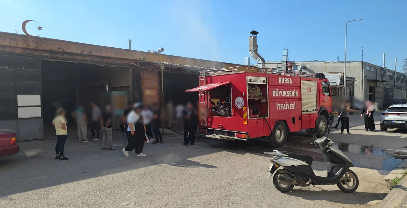 İnegöl'de iş yerinde hareketli dakikalar!