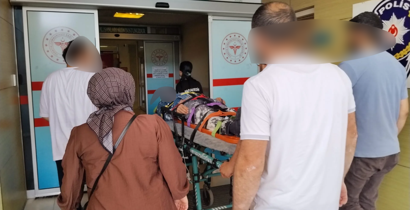 İnegöl'de inşaatta korku dolu anlar! 4 metreden yere çakıldı