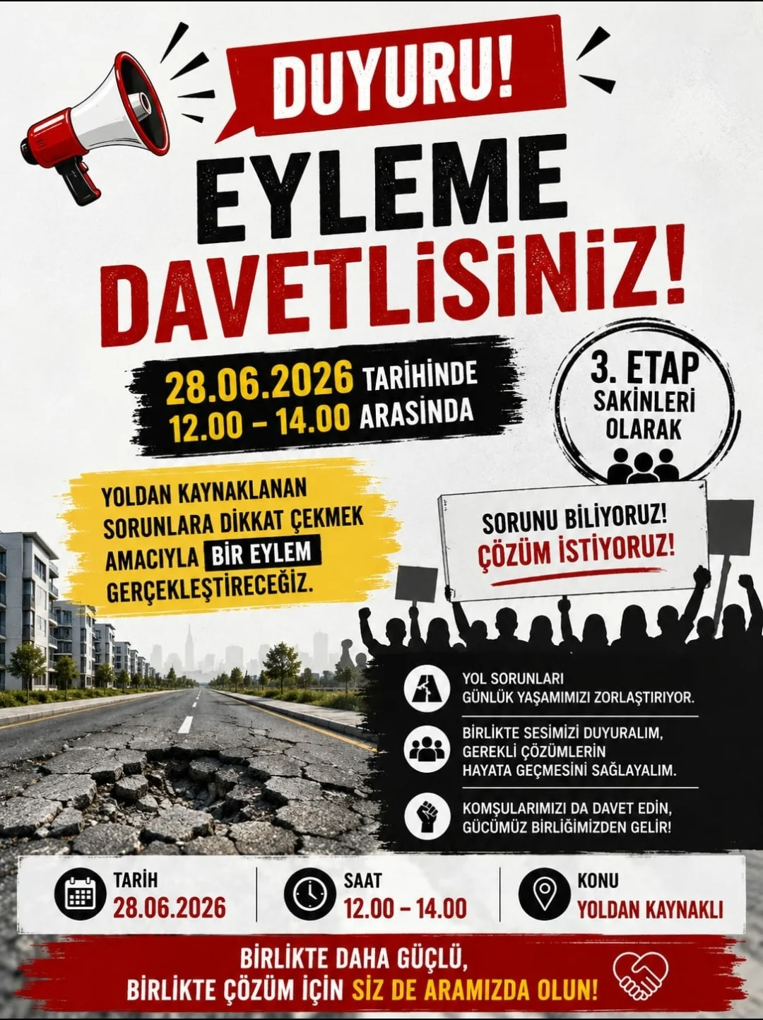 Halk Otobüsünün Devrildiği Yolda Bu Kez Eylem Var