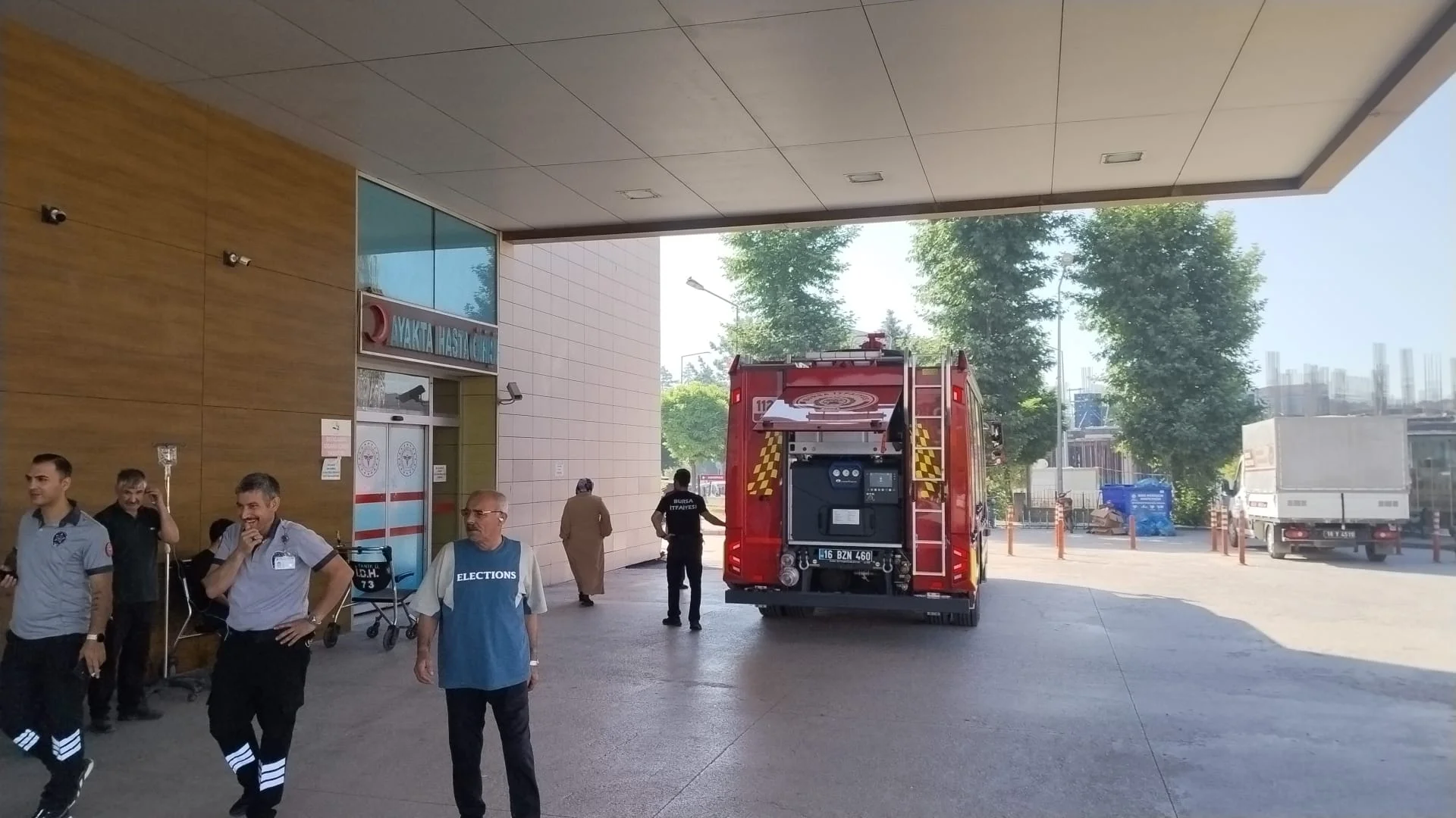İnegöl'de acil serviste yangın paniği