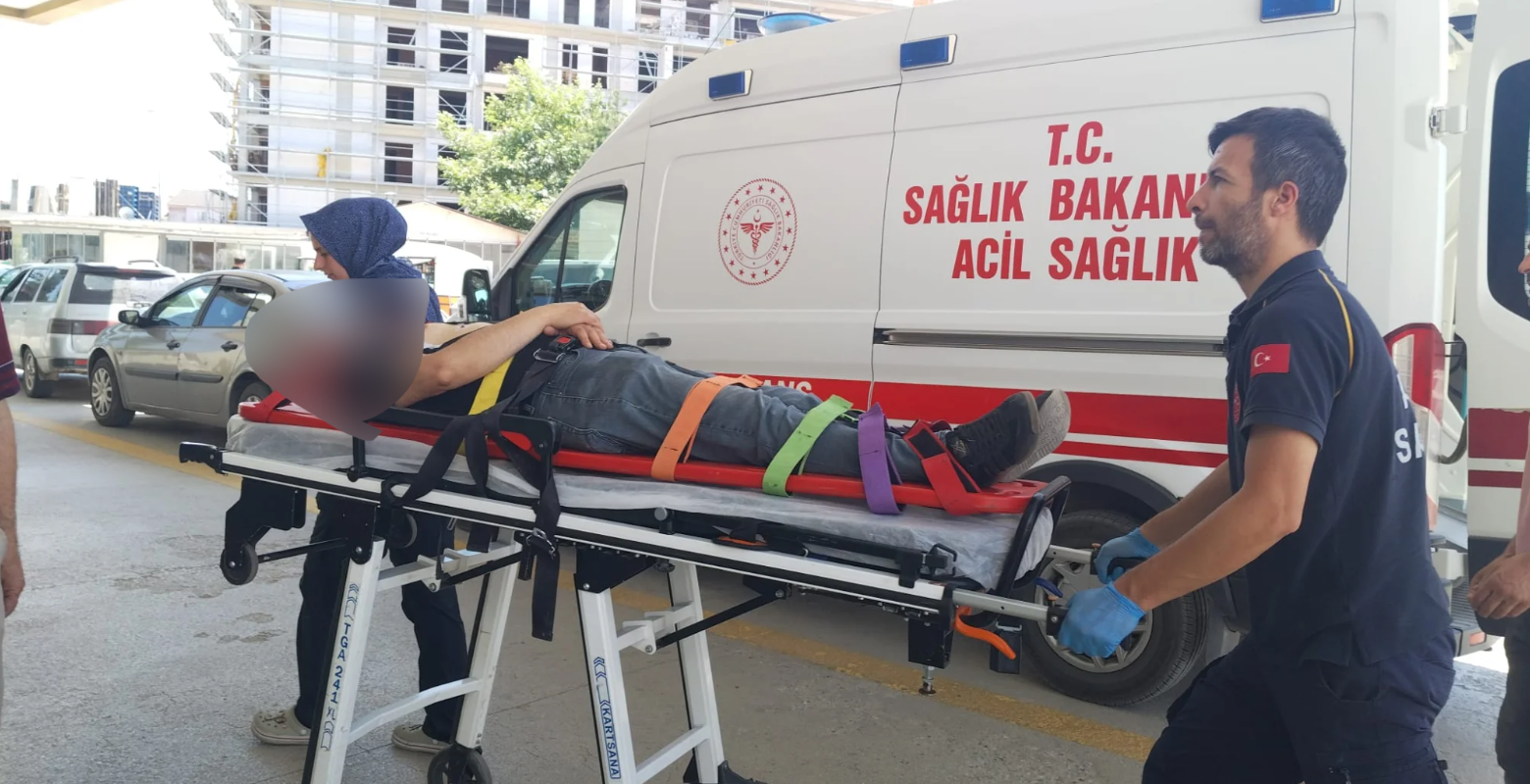 İnegöl'de korkutan kaza! Yaralı hastaneye kaldırıldı