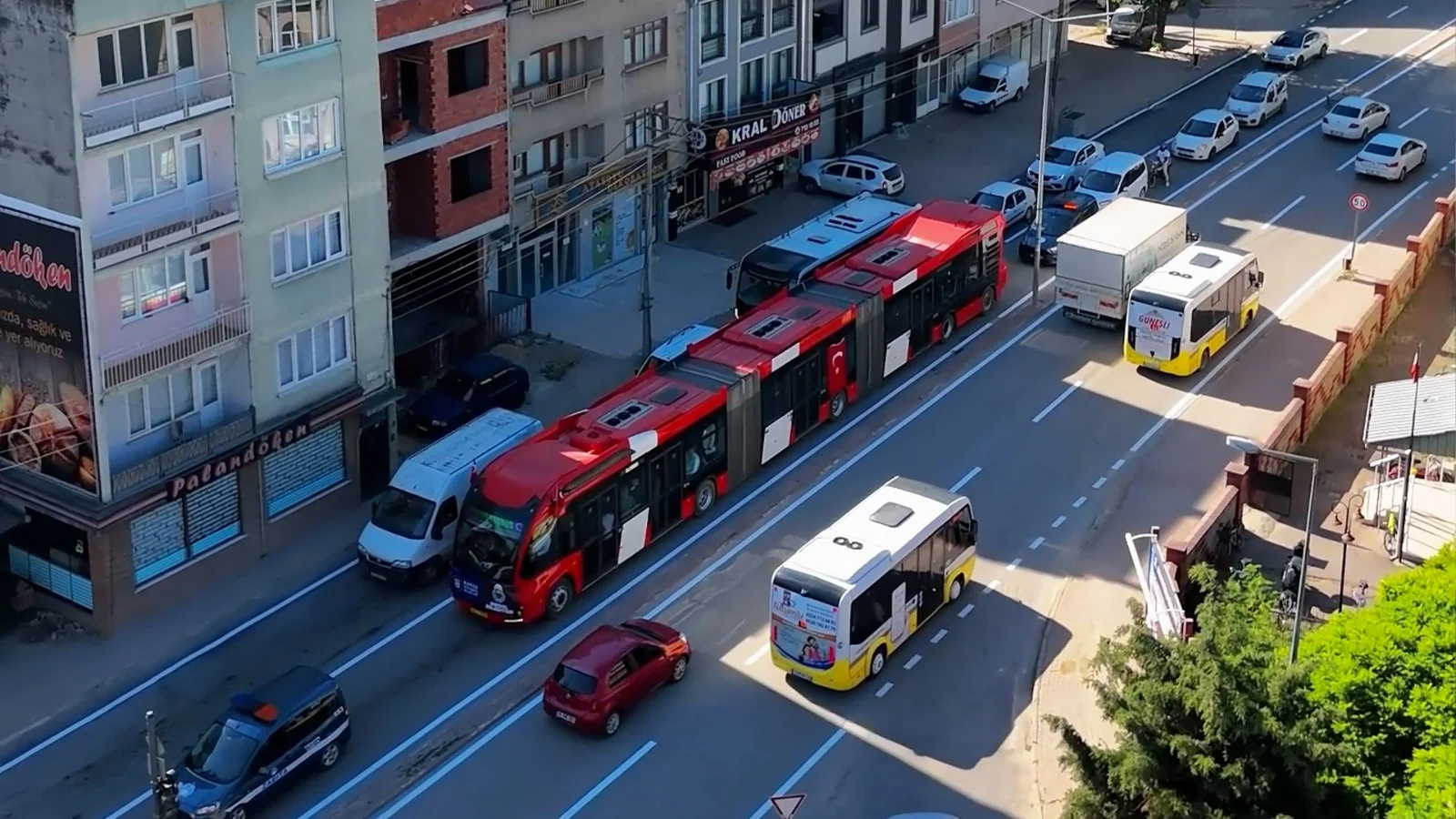 İnegöl'de metrobüs için test yapılan güzergah belli oldu