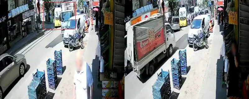 Şerit işgali kazaya neden oldu! Arkasına bile bakmadan gitti