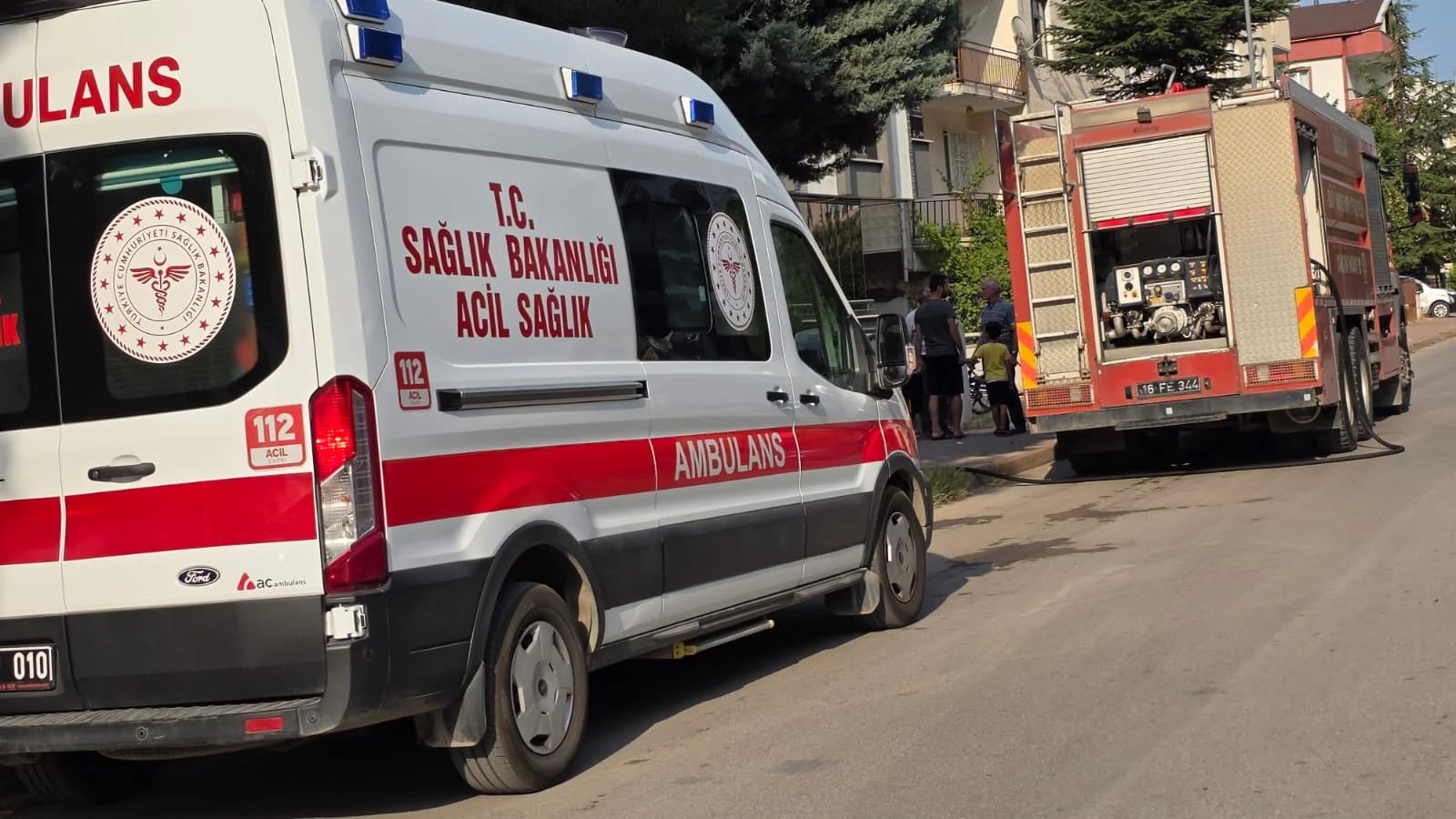 İnegöl'de korkutan kömürlük yangını!